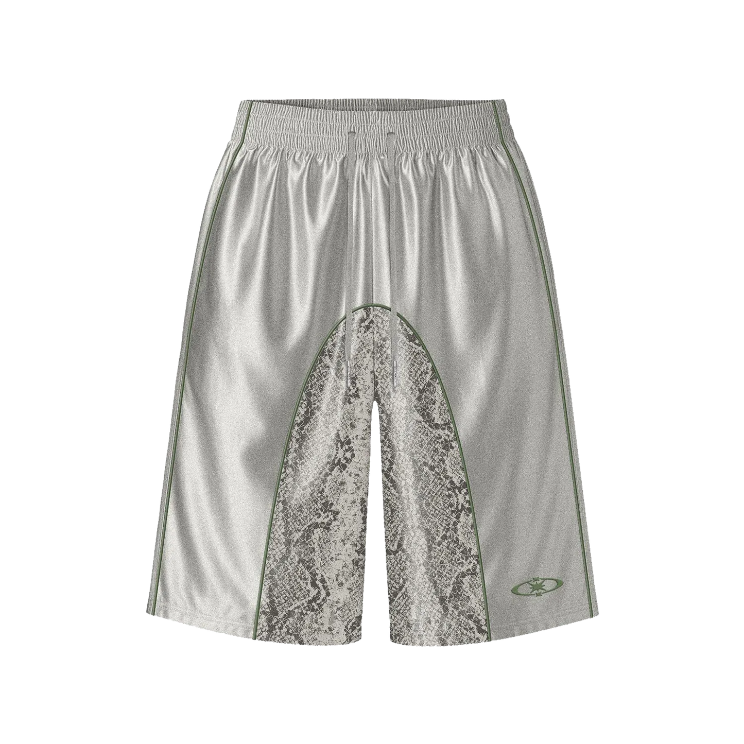 Silk Snakeskin Athletic Shorts