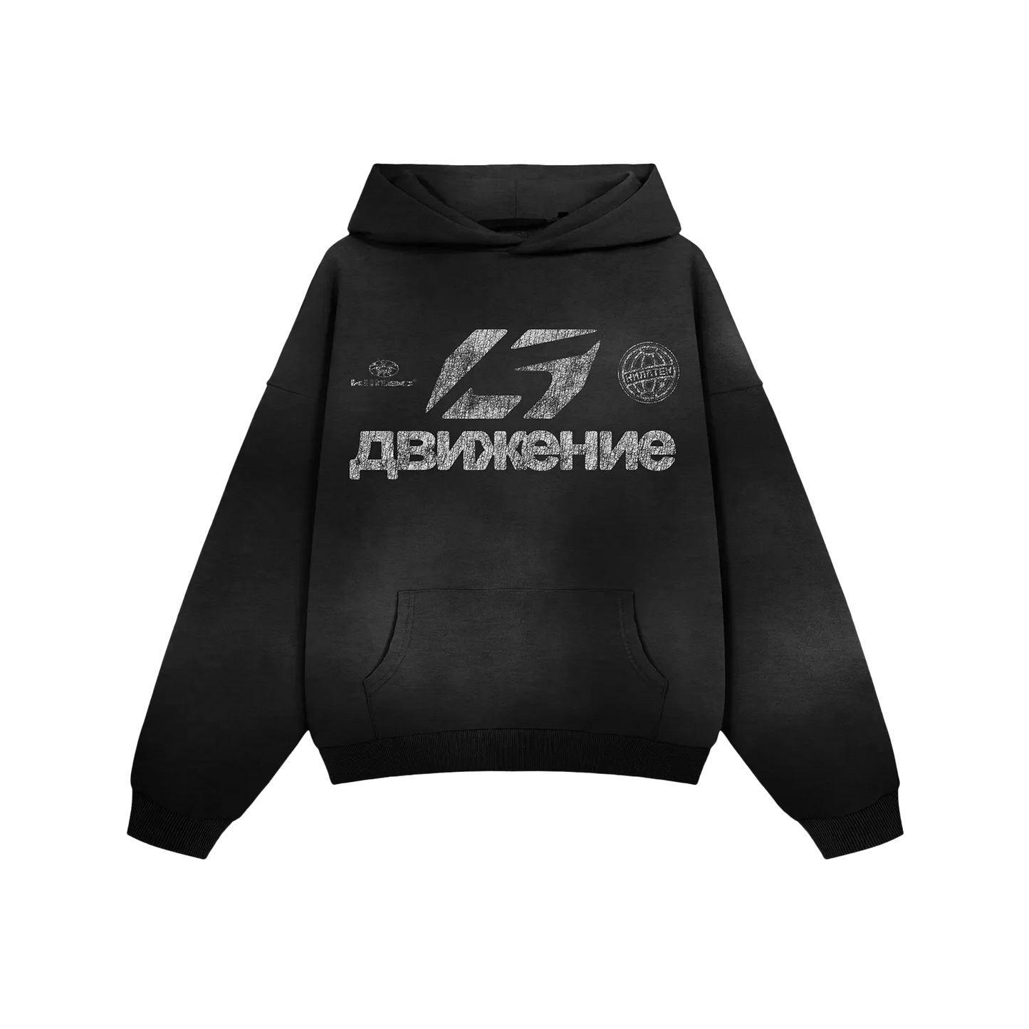 Black Washed Motion Hoodie