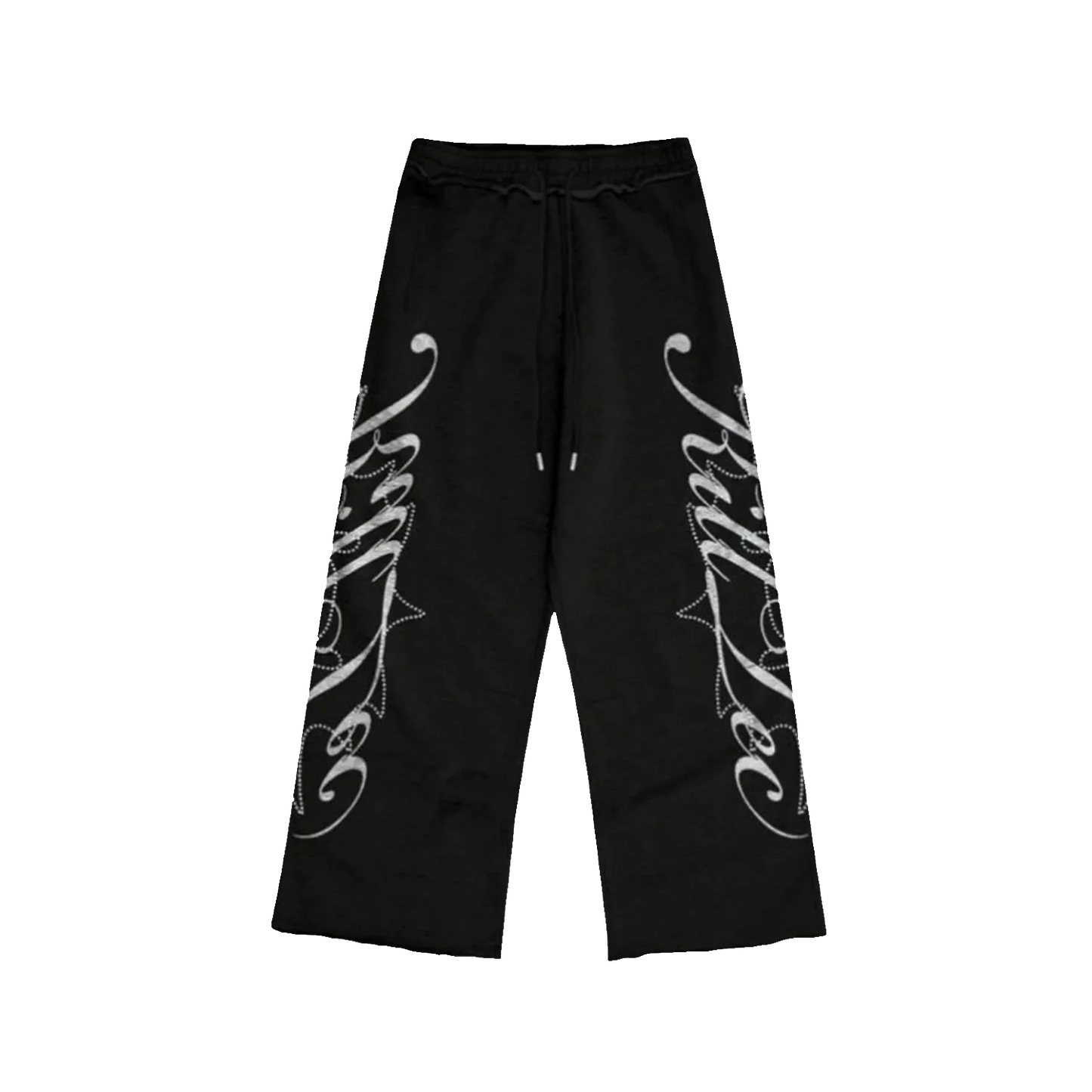 KT Cursive Studded Black Sweat