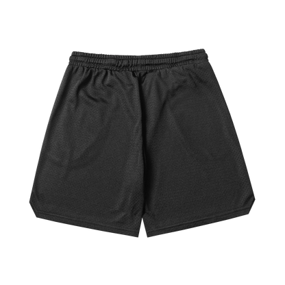 Black Stitched Athletic Shorts