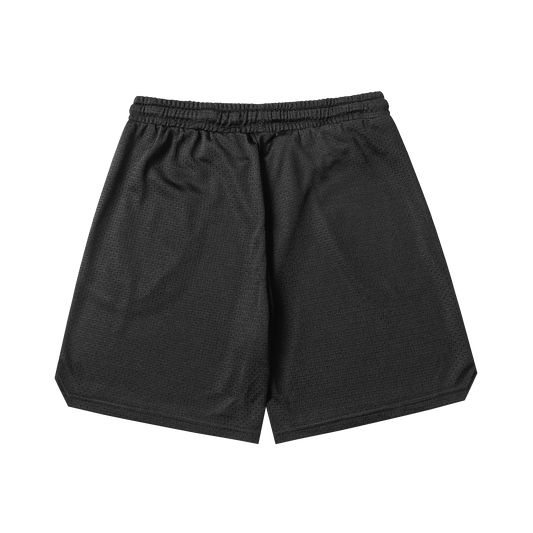 Black Stitched Athletic Shorts
