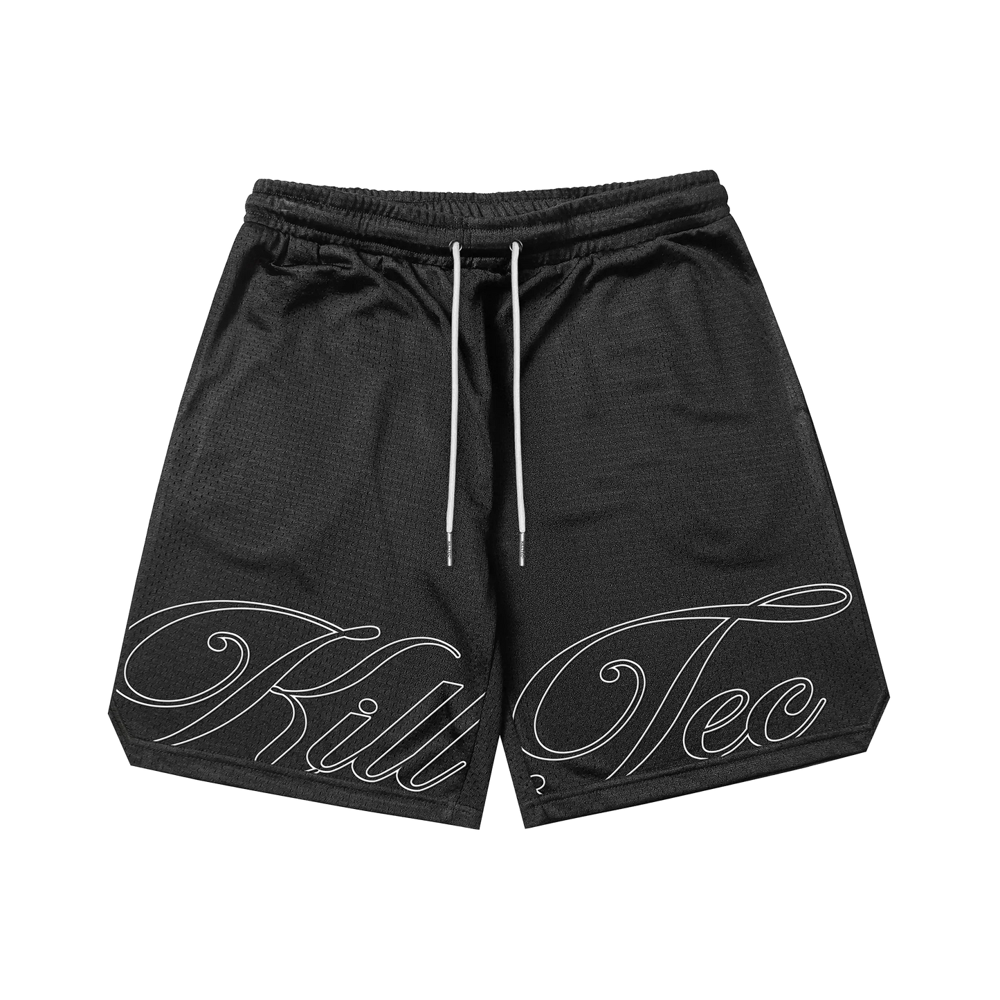 Black Stitched Athletic Shorts