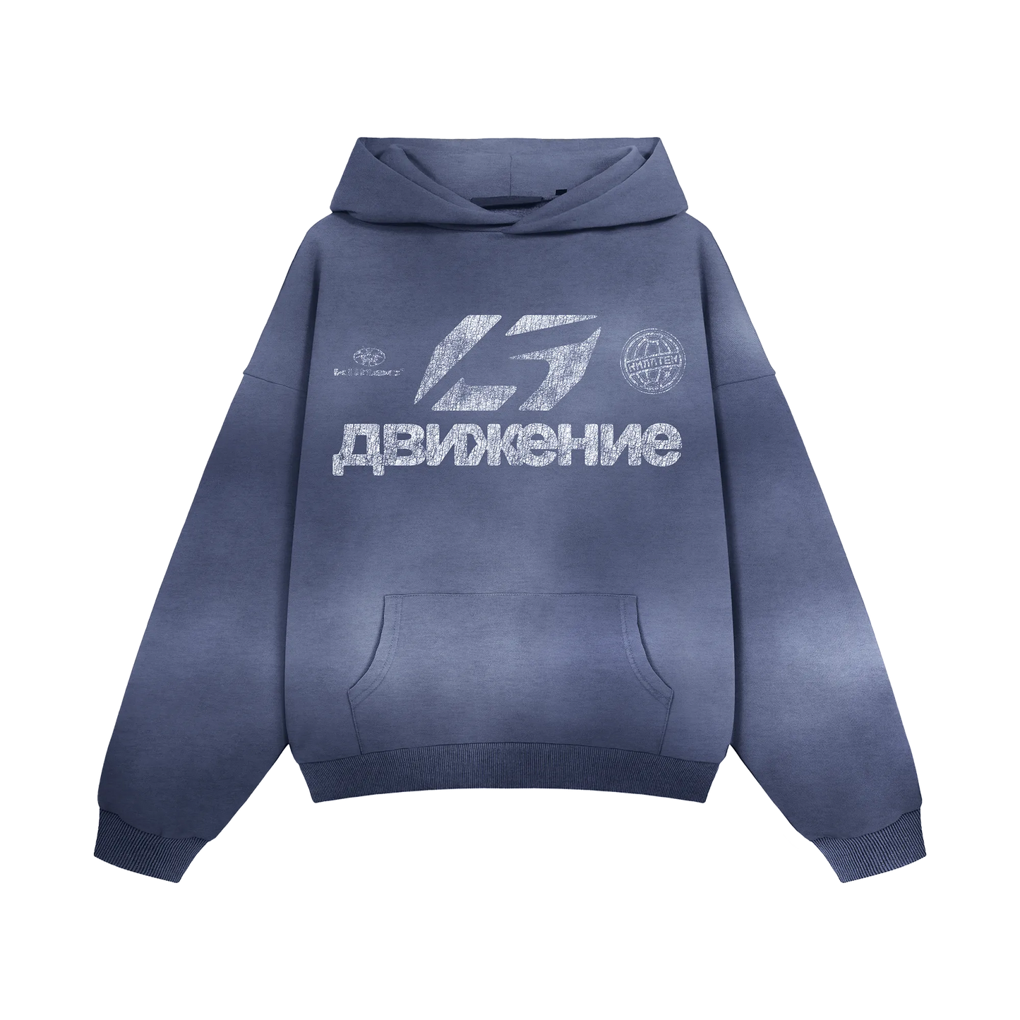Blue Washed Motion Hoodie