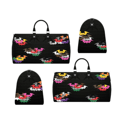 Crocodile Patchwork Leather Duffle Bag