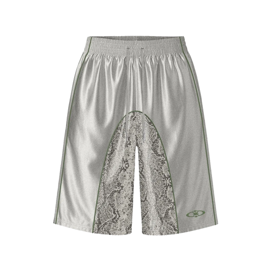 Silk Snakeskin Athletic Shorts