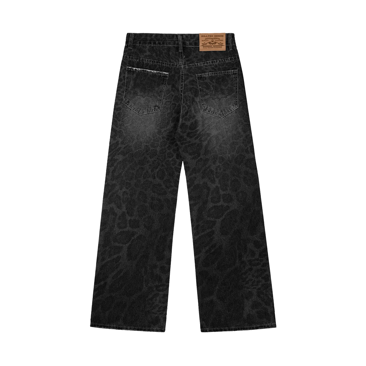 Black Leopard Denim Jeans