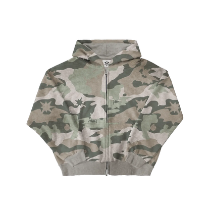 Reversible Lightwash Camo Zipup